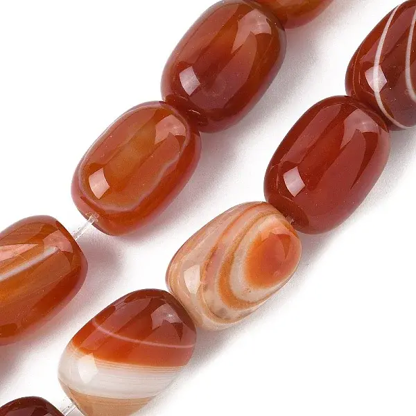 Natural Banded Agate/Striped Agate(Dyed & Heated) Beads Strands