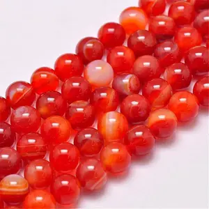 Natural Striped Agate/Banded Agate Bead Strands