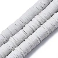 Flat Round Handmade Polymer Clay Beads