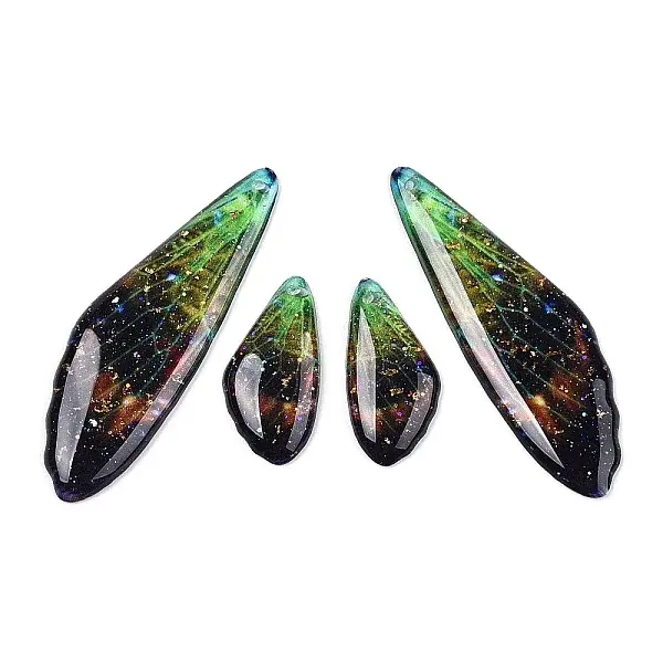 Transparent Resin Wing Earrings Pendants