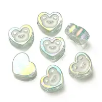 UV Plating Rainbow Iridescent Acrylic Enamel Beads