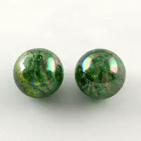 AB Color Transparent Crackle Round Acrylic Beads