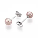 Pearl Ball Stud Earrings