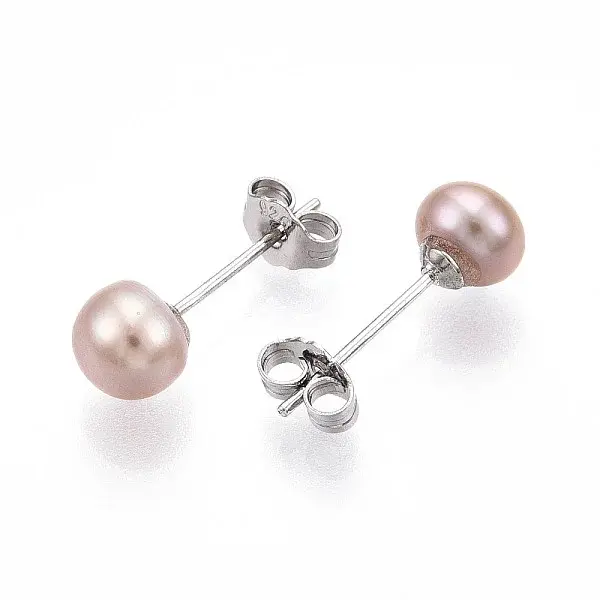 Pearl Ball Stud Earrings
