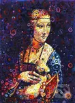 Leonardo da Vinci: Lady with an Ermine, by Sally Rich - puzzle z kategorie Umělecké