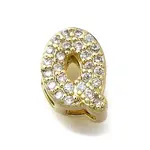 Brass Micro Pave Cubic Zirconia Letter Multi-Strand Links