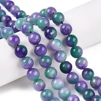 Dyed Natural White Jade Beads Strands