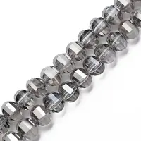 Electroplate Transparent Glass Beads Strands