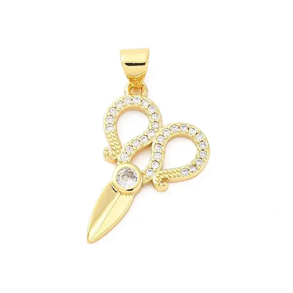 Brass Micro Pave Cubic Zirconia Pendants