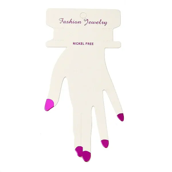 Hand Shaped Cardboard Paper Bracelet Display Cards