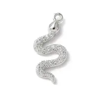 Brass Micro Pave Clear Cubic Zirconia Pendants