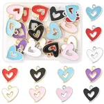 22Pcs 11 Colors Alloy Enamel Pendants