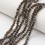 Electroplate Transparent Glass Beads Strands