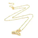 Brass Micro Pave Clear Cubic Zirconia Pendant Necklaces