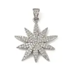 Brass Micro Pave Cubic Zirconia Pendants