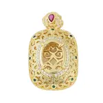 Oval Brass Micro Pave Cubic Zirconia Pendant Cabochon Settings