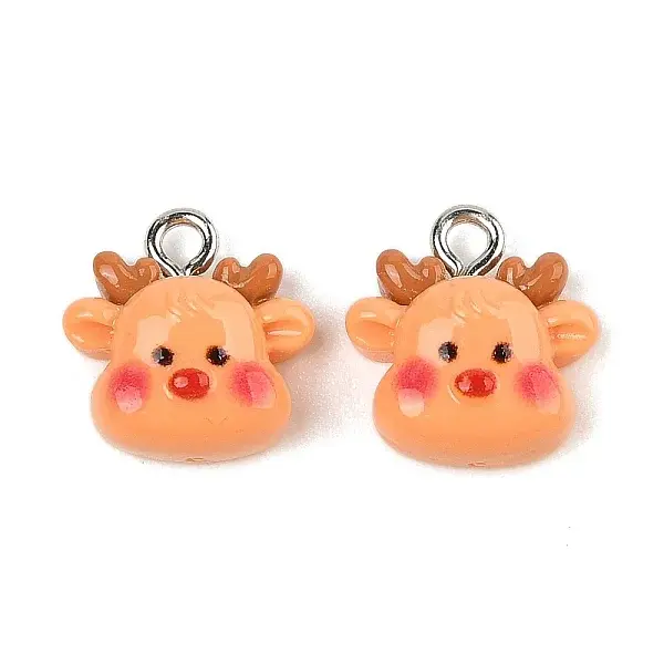 Christmas Theme Opaque Resin Pendants