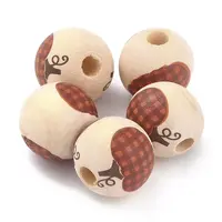 Autumn Theme Natural Wooden Beads