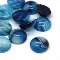 Dyed Natural Striped Agate/Banded Agate Cabochons