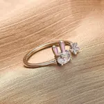 Brass Micro Pave Cubic Zirconia Open Cuff Rings for Women