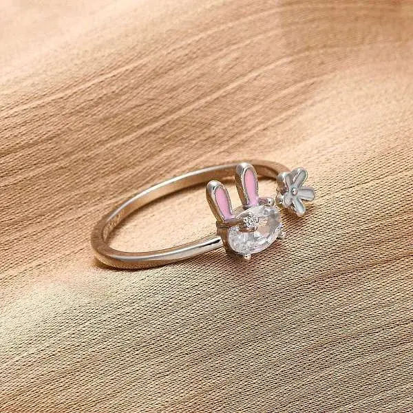 Brass Micro Pave Cubic Zirconia Open Cuff Rings for Women