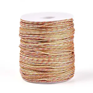 100M Segment Dyed Round Nylon & PET & Polyester Metallic Braided Cord