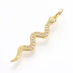 Brass Micro Pave Cubic Zirconia Pendants