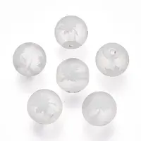 Autumn Theme Electroplate Transparent Glass Beads