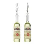 Wine Bottle Resin Dangle Earrings