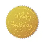 Plastic Self Adhesive Gold Foil Embossed Stickers