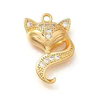 Brass Micro Pave Cubic Zirconia Pendants