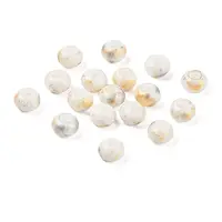 Opaque Spray Painted Glass Beads