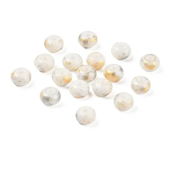 Opaque Spray Painted Glass Beads