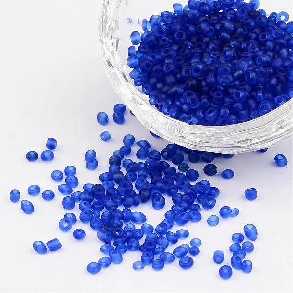 8/0 Frosted Round Glass Seed Beads