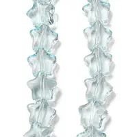 Baking Paint Transparent Glass Beads Strands