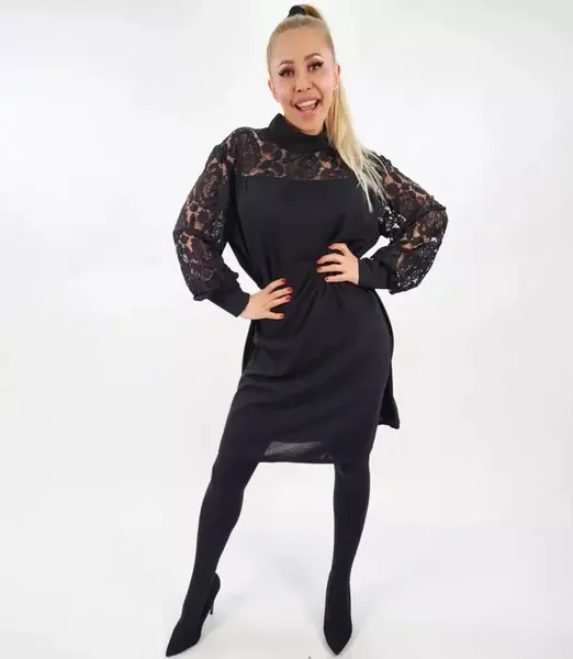 Pri Women's Decorative Lace Midi Dress