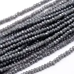 Faceted Rondelle Full Rainbow Plated Electroplate Glass Beads Strands