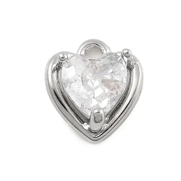 Brass Micro Pave Cubic Zirconia Pendants