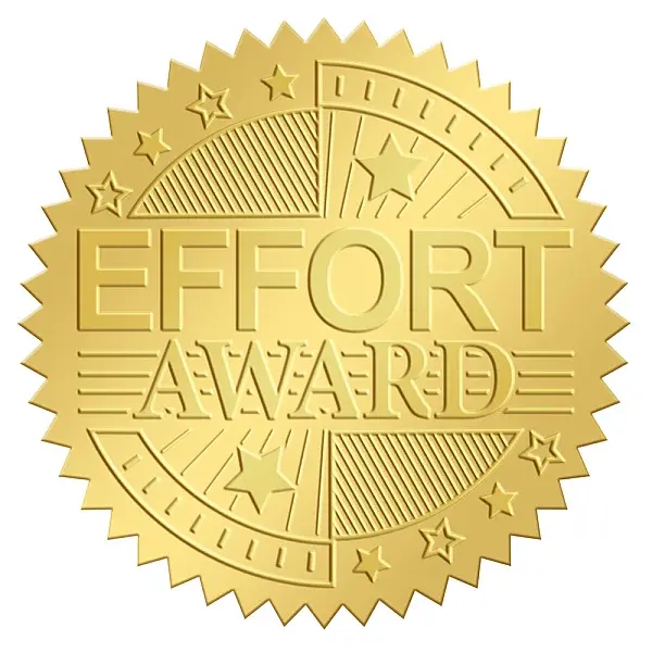 Plastic Self Adhesive Gold Foil Embossed Stickers