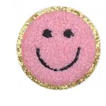 Flat Round with Smiling Face Computerized Towel Embroidery Cloth Iron on/Sew on Patches