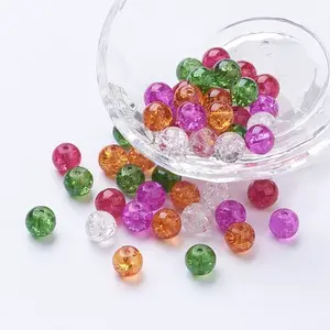 Baking Painted Crackle Glass Beads