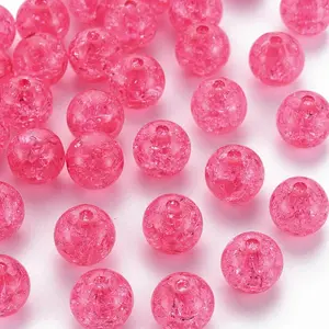 Transparent Crackle Acrylic Beads