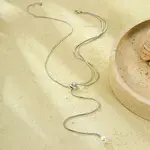 304 Stainless Steel Round Shell Pearl Pendant Lariat Necklaces for Women