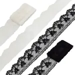 2 Colors Milk Fiber Embroidery Flower Lace Ribbons