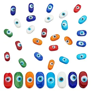 40Pcs 8 Colors Normal Lampwork Beads