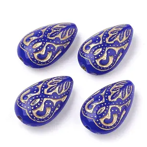 Teardrop Plating Acrylic Beads