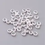 Acrylic Horizontal Hole Letter Beads