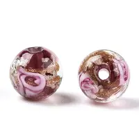 Luminous Handmade Gold Sand Lampwork Beads