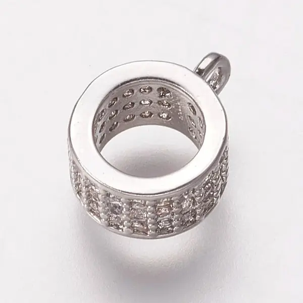 Brass Cubic Zirconia Tube Bails