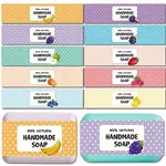 100Pcs 10 Style Rectangle Soap Paper Tag